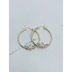 ❤️ Real 10k Gold Virgin Mary Hoops  ❤️ our lady of guadalupe